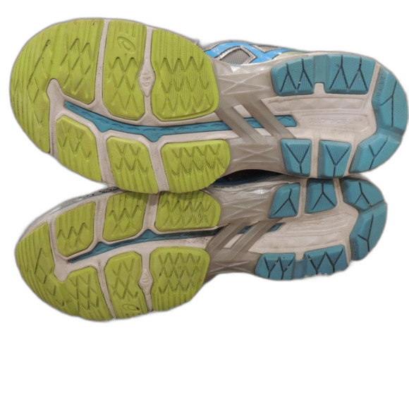 Asics GT-2000 V4 Running Shoes Silver / Turquoise / Lime Punch Womens Size 9 - Picture 7 of 7
